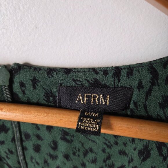EUC AFRM SWEETHEART NECKLINE PEPLUM ANIMAL PRINT TOP SIZE M - Picture 13 of 16